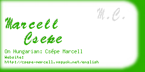 marcell csepe business card